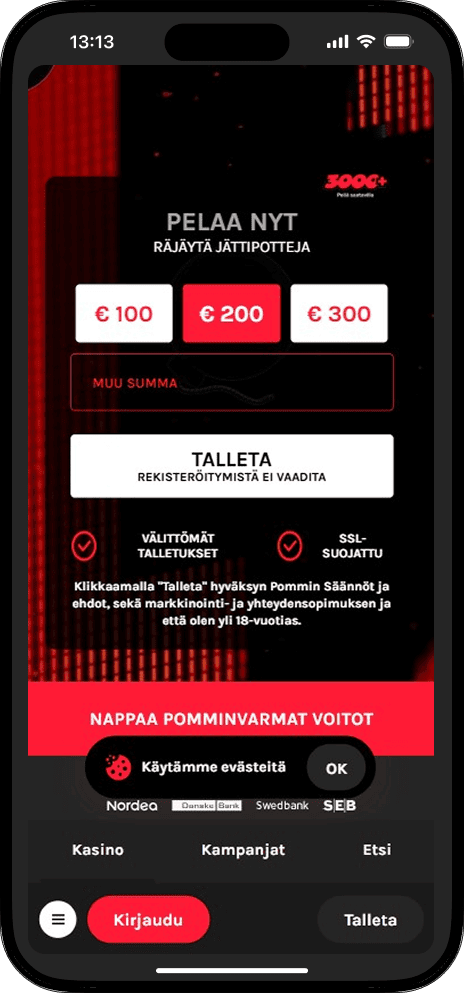 Pommi Casino todellisilla voitoilla